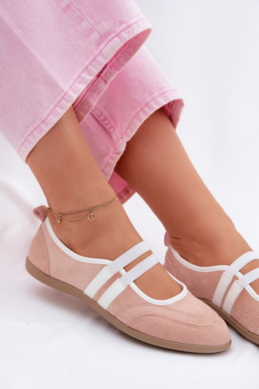 Balerinos Sportinio stiliaussuElastycznymi Paskami rožinės spalvos Donatella