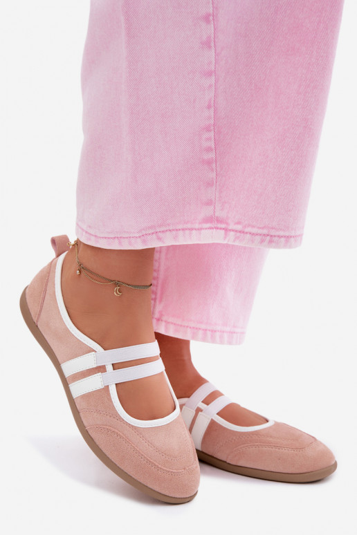 Balerinos Sportinio stiliaussuElastycznymi Paskami rožinės spalvos Donatella