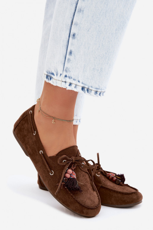 moteriški mokasinaisusu kutaism I koralinės spalvosikami rudos spalvos Teresa