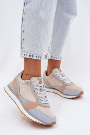 iš zomšos Sneakers modelio batai Moteriškas McArthur MA2512IN mėlynos spalvos 2