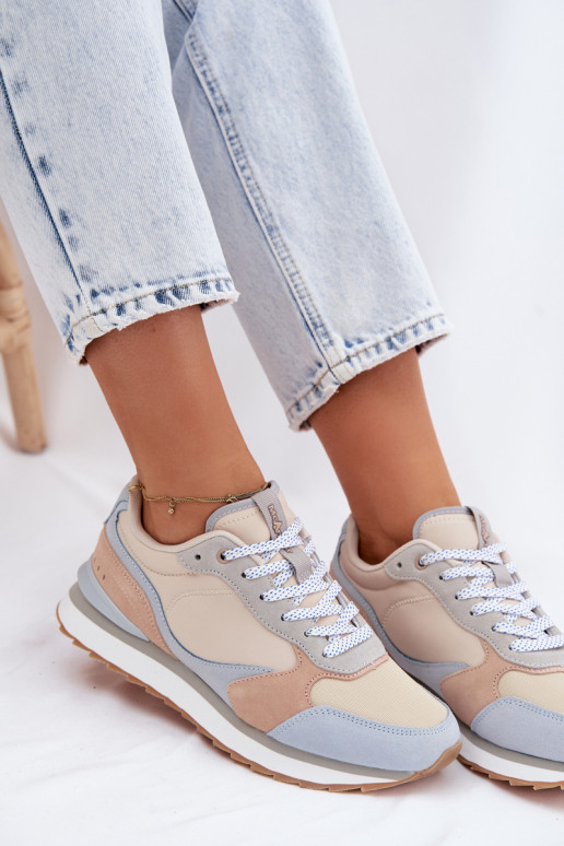 iš zomšos Sneakers modelio batai Moteriškas McArthur MA2512IN mėlynos spalvos