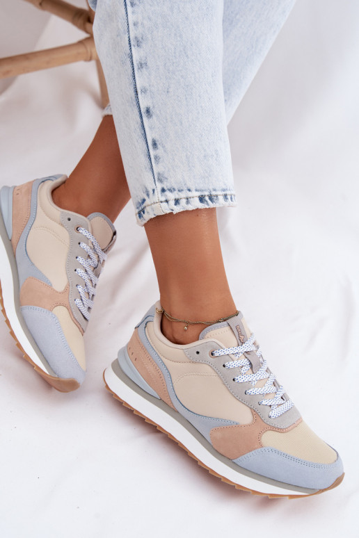 iš zomšos Sneakers modelio batai Moteriškas McArthur MA2512IN mėlynos spalvos