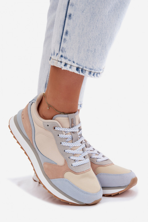 iš zomšos Sneakers modelio batai Moteriškas McArthur MA2512IN mėlynos spalvos