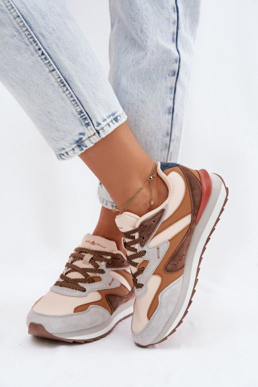 Sneakers modelio batai Moteriškas iš zomšos McArthur MA253IN rudos spalvos
