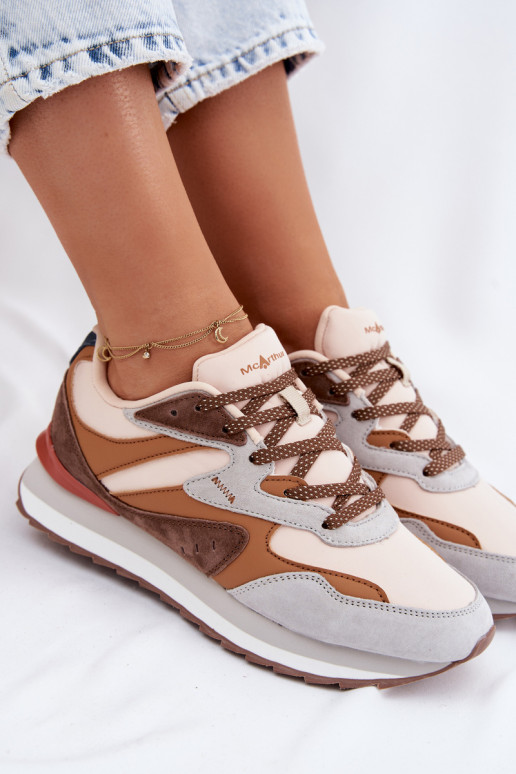 Sneakers modelio batai Moteriškas iš zomšos McArthur MA253IN rudos spalvos
