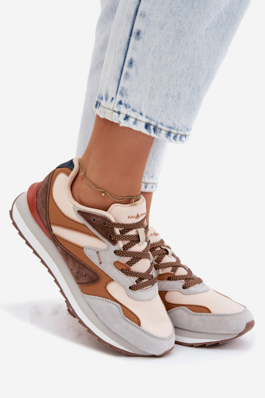 Sneakers modelio batai Moteriškas iš zomšos McArthur MA253IN rudos spalvos