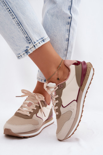 sportiniai bateliai Sneakers modelio batai Moteriškas McArthur MA257IN smėlio spalvos