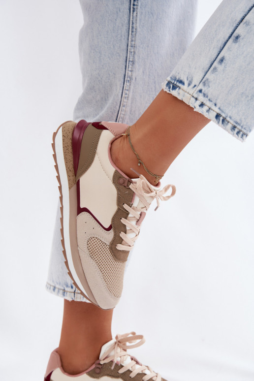 sportiniai bateliai Sneakers modelio batai Moteriškas McArthur MA257IN smėlio spalvos