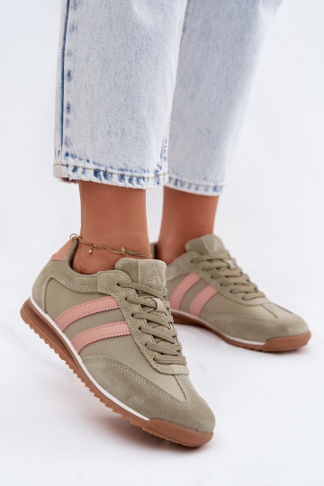 iš zomšos Sneakers modelio batai sportiniai bateliai Moteriškas McArthur MA258IN žalios spalvos 2
