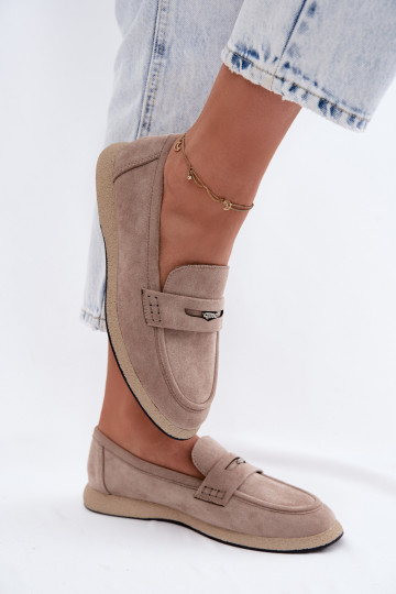 moteriški mokasinaisuImitacji iš zomšosu Vinceza 62273 smėlio spalvos