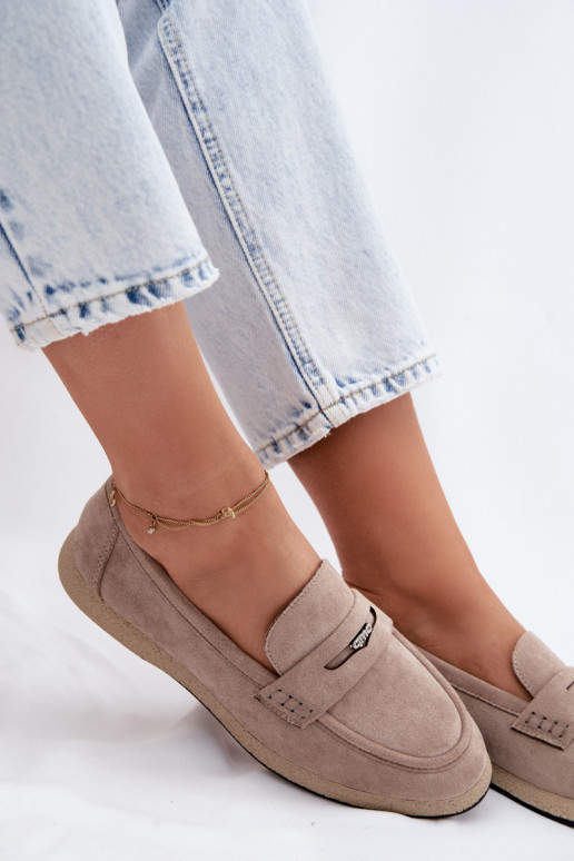 moteriški mokasinaisuImitacji iš zomšosu Vinceza 62273 smėlio spalvos