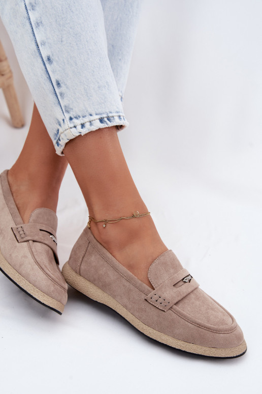 moteriški mokasinaisuImitacji iš zomšosu Vinceza 62273 smėlio spalvos