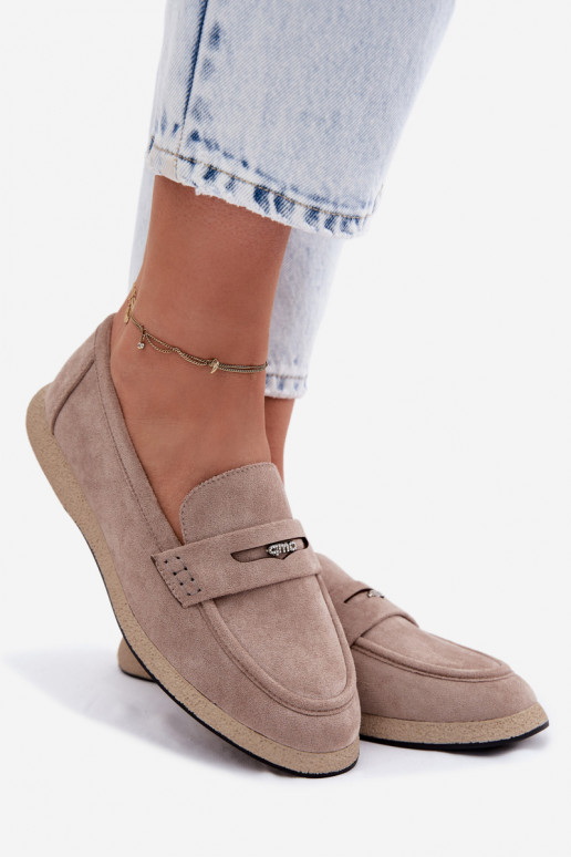 moteriški mokasinaisuImitacji iš zomšosu Vinceza 62273 smėlio spalvos