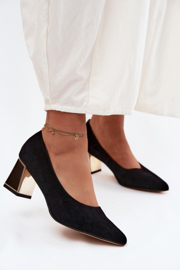 BateliaisuĮjungtaturalnego iš zomšosu su kulniukais Vinceza 66921 juodos spalvos 2