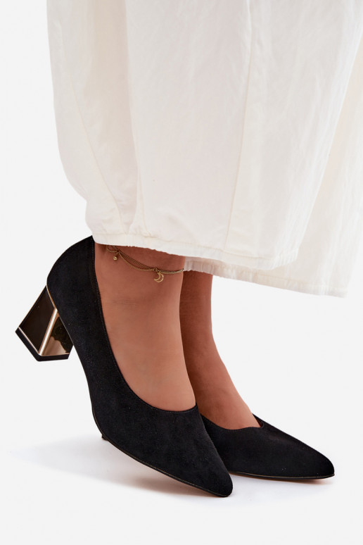 BateliaisuĮjungtaturalnego iš zomšosu su kulniukais Vinceza 66921 juodos spalvos