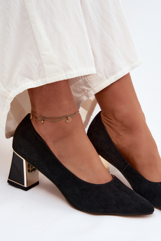 BateliaisuĮjungtaturalnego iš zomšosu su kulniukais Vinceza 66921 juodos spalvos