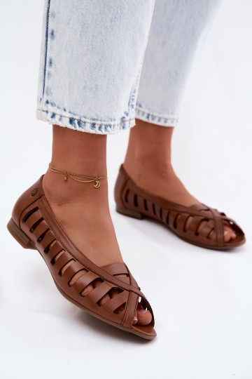 Oda Ažūrinės balerinos Tai turiciejka P7540-29 rudos spalvos 2