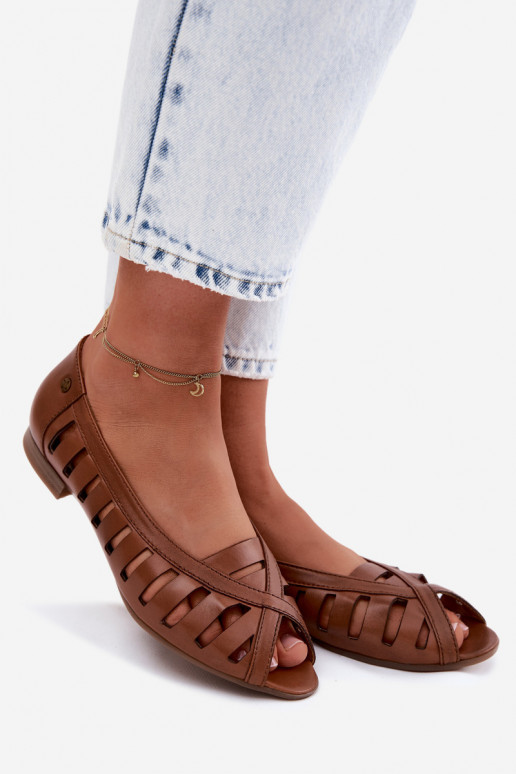 Oda Ažūrinės balerinos Tai turiciejka P7540-29 rudos spalvos