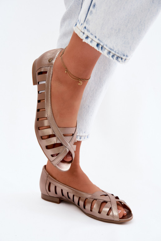 Oda Ažūrinės balerinos Tai turiciejka P7540-25 aukso spalvos