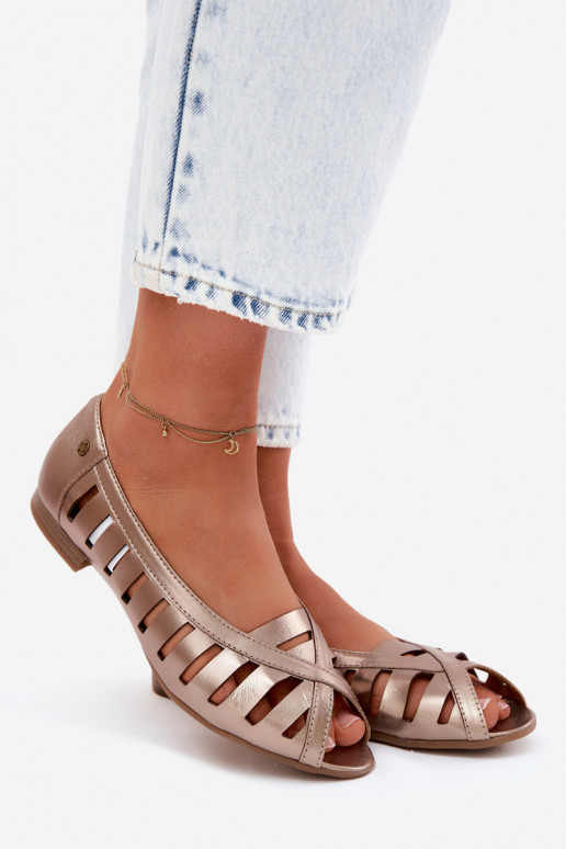 Oda Ažūrinės balerinos Tai turiciejka P7540-25 aukso spalvos