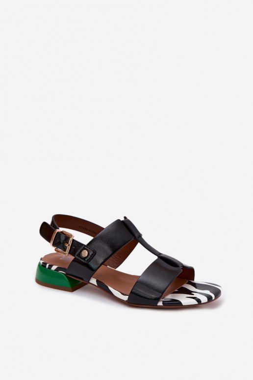 Moteriškos basutėssusu lako efektuj Skóry Tai turiciejka K7455-01 juodos spalvos