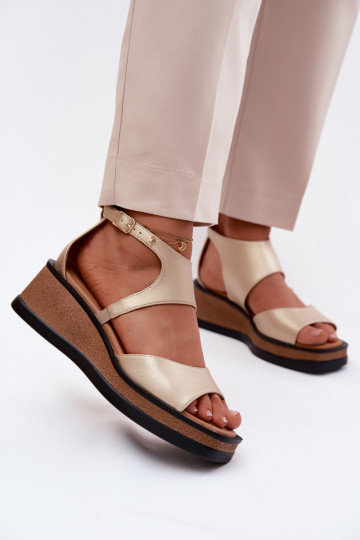 Oda Platforminės basutės Tai turiciejka K7471-26 aukso spalvos 2