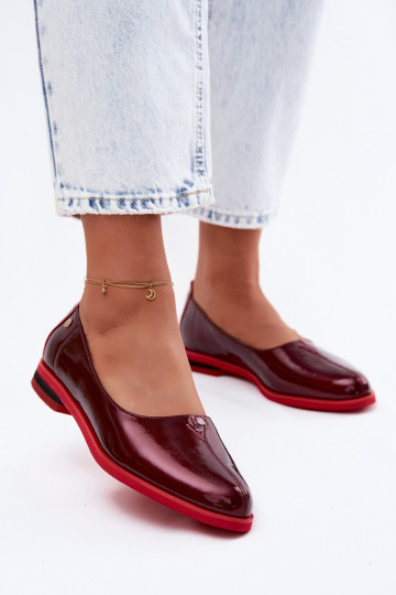 Oda Lakuotos balerinos Tai turiciejka K7463-23 bordo spalvos