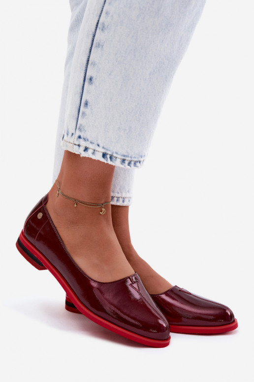 Oda Lakuotos balerinos Tai turiciejka K7463-23 bordo spalvos