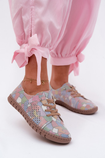 Raštuotas su aužūro elementais batai MoteriškassuĮjungtaturalnego iš zomšosu įvairių spalvų Belessa