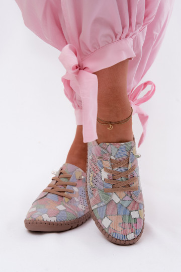 Raštuotas su aužūro elementais batai MoteriškassuĮjungtaturalnego iš zomšosu įvairių spalvų Belessa 2