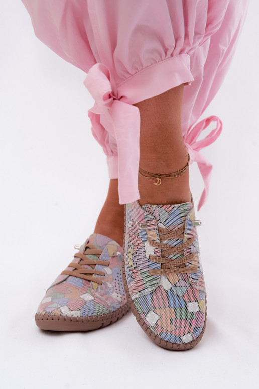 Raštuotas su aužūro elementais batai MoteriškassuĮjungtaturalnego iš zomšosu įvairių spalvų Belessa