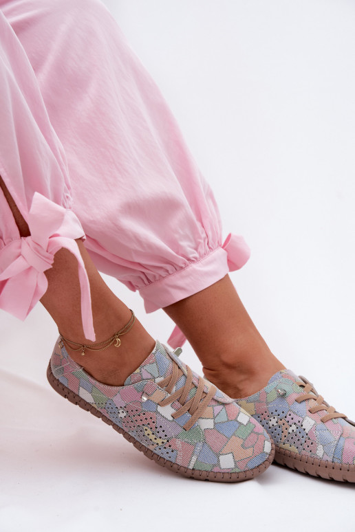 Raštuotas su aužūro elementais batai MoteriškassuĮjungtaturalnego iš zomšosu įvairių spalvų Belessa