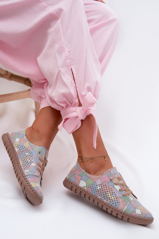 Raštuotas su aužūro elementais batai MoteriškassuĮjungtaturalnego iš zomšosu įvairių spalvų Belessa