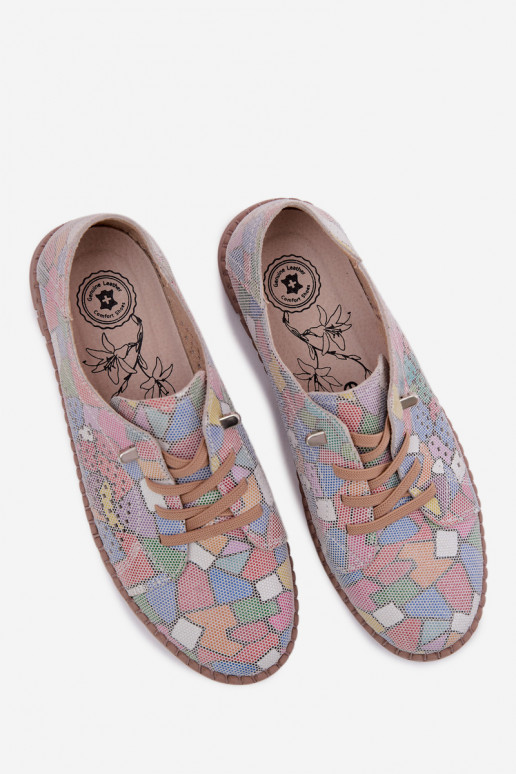 Raštuotas su aužūro elementais batai MoteriškassuĮjungtaturalnego iš zomšosu įvairių spalvų Belessa