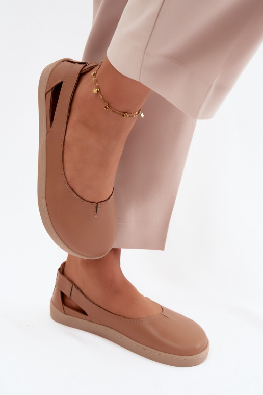 Balerinos Barefoot Zazoo 10217 kapučino spalvos