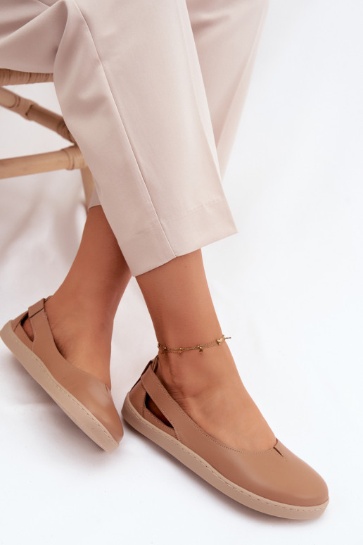 Balerinos Barefoot Zazoo 10217 kapučino spalvos