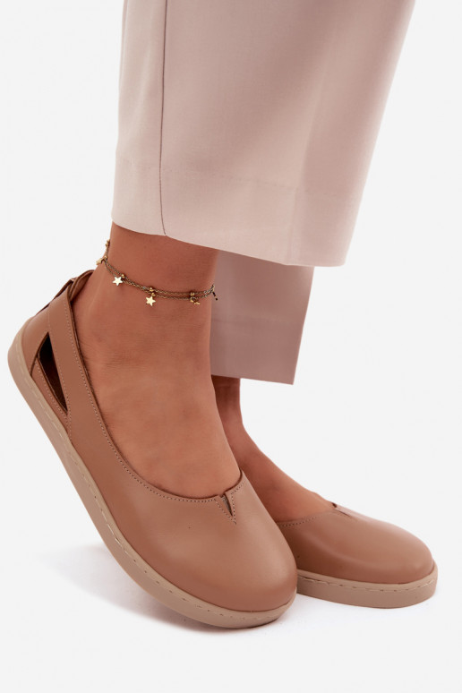 Balerinos Barefoot Zazoo 10217 kapučino spalvos