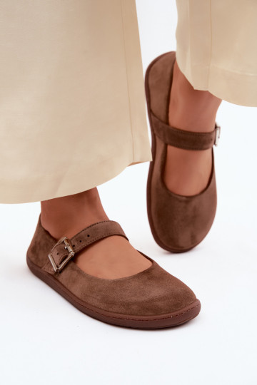 Balerinos BarefootsuĮjungtaturalnego iš zomšosu Zazoo 316 rudos spalvos