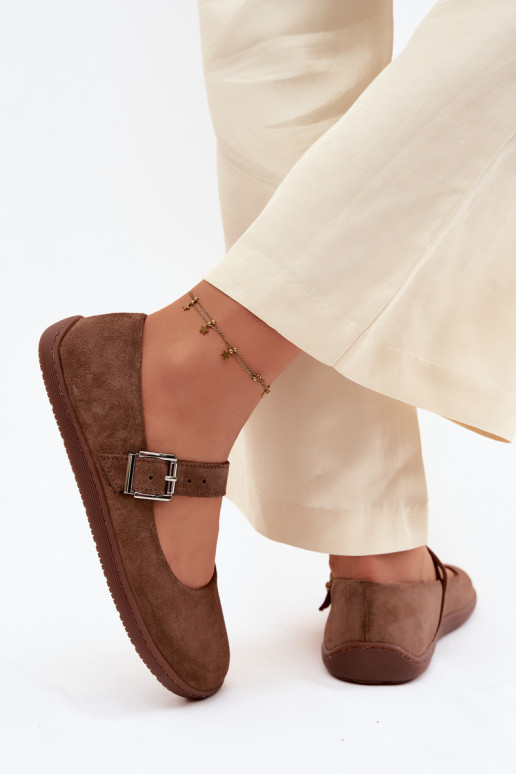 Balerinos BarefootsuĮjungtaturalnego iš zomšosu Zazoo 316 rudos spalvos