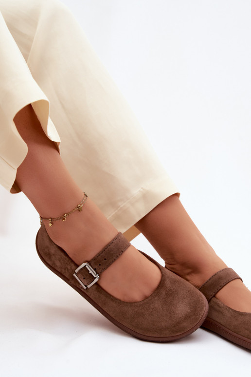 Balerinos BarefootsuĮjungtaturalnego iš zomšosu Zazoo 316 rudos spalvos