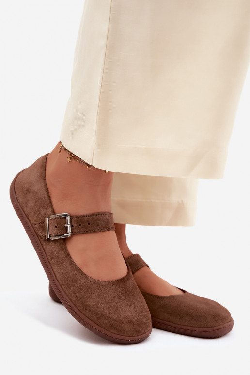 Balerinos BarefootsuĮjungtaturalnego iš zomšosu Zazoo 316 rudos spalvos