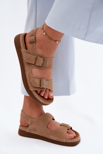 Oda Moteriškos zomšinės basutės su sagtimis Vinceza 79620 rudos spalvos 2