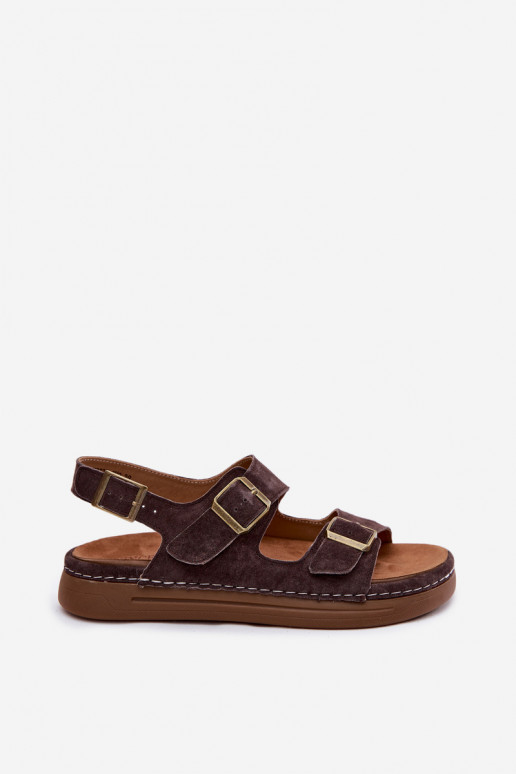 Oda Moteriškos zomšinės basutės su sagtimis Vinceza 79620 CzekoladoĮe