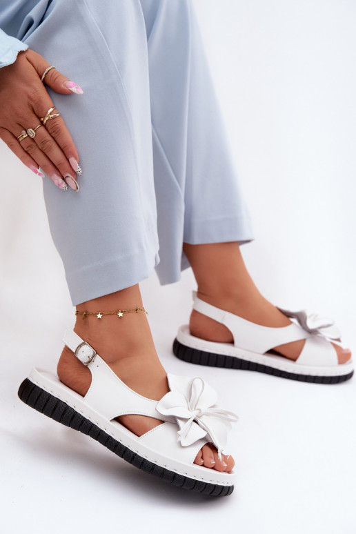 Moteriškos basutės Moteriškas Su puošniais su gėlytėmisem Vinceza 66917 baltos spalvos