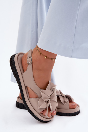 Moteriškos basutės Moteriškas Su puošniais su gėlytėmisem Vinceza 66917 smėlio spalvos