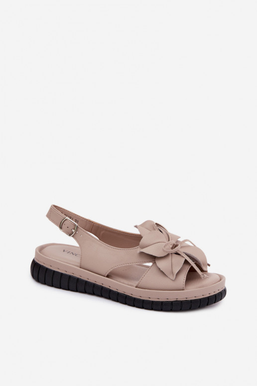 Moteriškos basutės Moteriškas Su puošniais su gėlytėmisem Vinceza 66917 smėlio spalvos