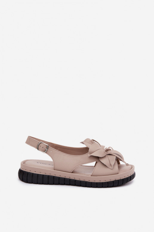 Moteriškos basutės Moteriškas Su puošniais su gėlytėmisem Vinceza 66917 smėlio spalvos