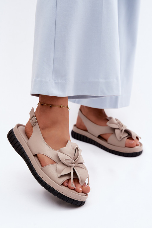 Moteriškos basutės Moteriškas Su puošniais su gėlytėmisem Vinceza 66917 smėlio spalvos