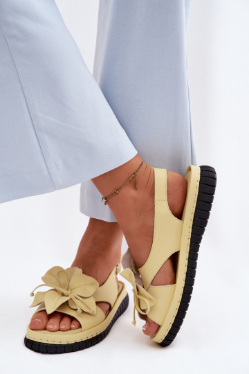 Moteriškos basutės Moteriškas Su puošniais su gėlytėmisem Vinceza 66917 geltonos spalvos