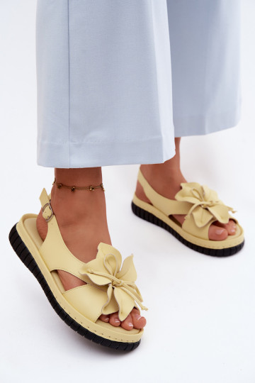 Moteriškos basutės Moteriškas Su puošniais su gėlytėmisem Vinceza 66917 geltonos spalvos 2